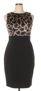 Elie Tahari Giraffe Print Silk Sleeveless Sheath 2